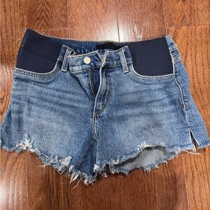 Joes Jeans Ozzie Maternity Shorts Denim Frayed Hem Women Shorts